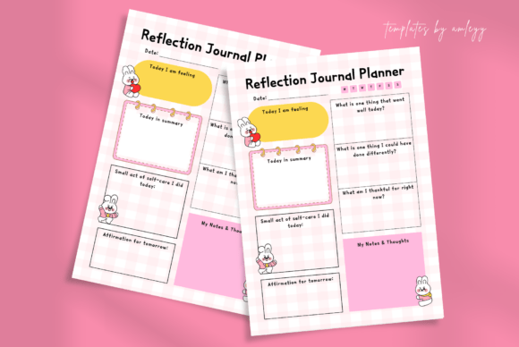 Download Cute Reflection Journal Planner Template - Premium Resources